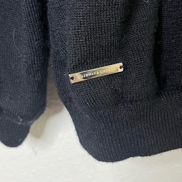 Fairway & Greene wool quarter zip black pull over fully lined size X-Large - Picture 5 of 11